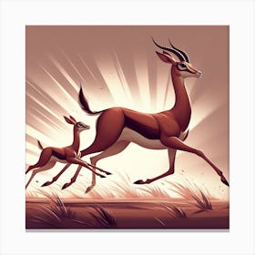 Antelopes 1 Canvas Print