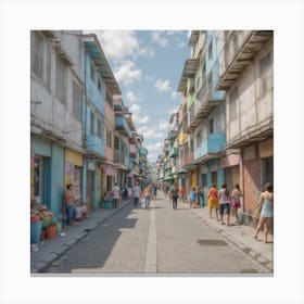 Street In Cuba Canvas Print