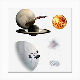 Solar System Space Galaxy Astronaut Universe Planet Canvas Print