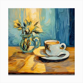 Coffee And Flowers Canvas Print