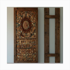 Carved Wood Wall Art Canvas Print