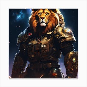 Space Lion Canvas Print