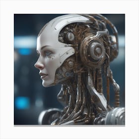 Robot Woman 48 Canvas Print