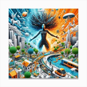 City In The Sky Canvas Print