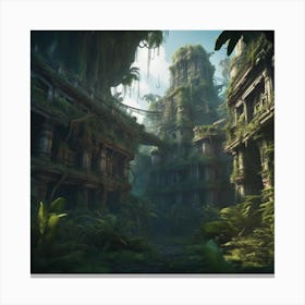 Lost jungle city Canvas Print