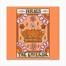 Aries Tarot Card Canvas Print