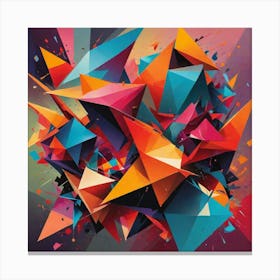 Abstract Style Create A Piece That Represents A Strong Emotion Like Love Anger Or Joy Using Only Geo 669783835 Canvas Print