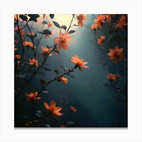 Flowers In The Forest Canvas Print