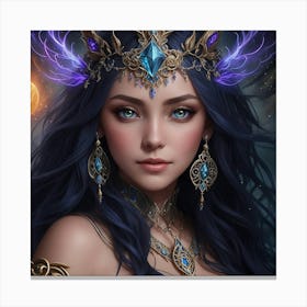 Sorceress of the Astral Veil Canvas Print