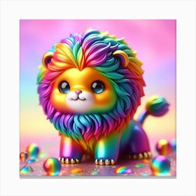 Rainbow Lion 1 Canvas Print