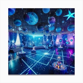 Space Themed Wedding Canvas Print