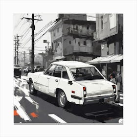 Car On The Street 1 Canvas Print