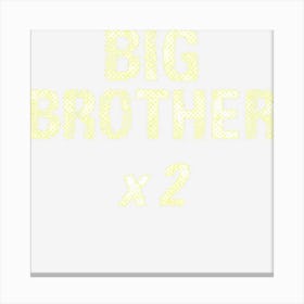 Kids Big Brother X2 Twins & Big Brother Announcemen Canvas Print