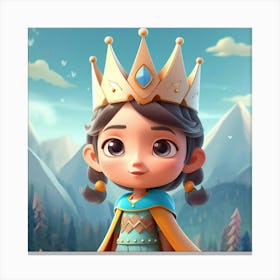 Girl In A Crown Canvas Print