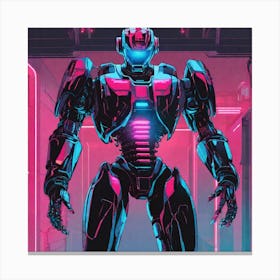 Robot In A Futuristic Setting Canvas Print