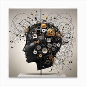 Wired Head Canvas Print