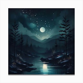 Night Landscape 4 Canvas Print