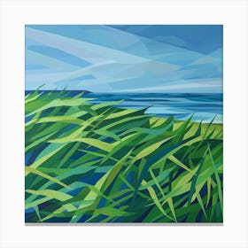 Grass On The Beach Canvas Print