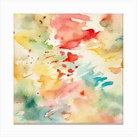 Watercolor Splashes Canvas Print
