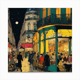 Paris At Night Canvas Print