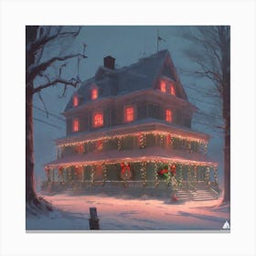 Christmas House 125 Canvas Print