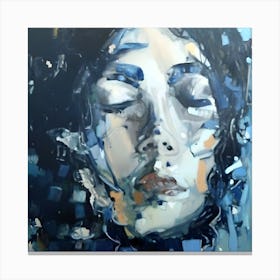 Woman's Face Abstract Painting Canvas Print