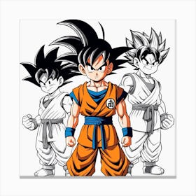 Kid Goku Painting (10) Canvas Print
