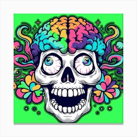 Psychedelic Skull Canvas Print