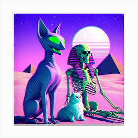 Egyptian Cats Canvas Print