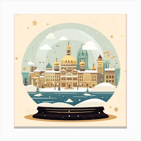 St Petersburg Russia Snowglobe Canvas Print