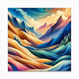 Abstract Landscape Painting 17 Canvas Print