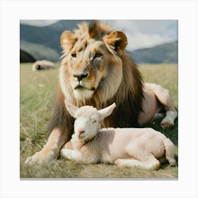 The Lion and The Lamb Canvas Print