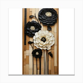 Black And White Flowers Canvas Print