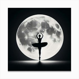 Silhouette of Ballet Dancer 1 Canvas Print