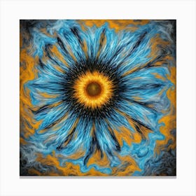 Blue Sunflower 1 Canvas Print