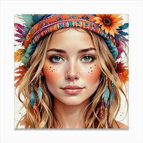 Bohemian Girl Canvas Print