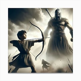 David And Goliath (2) Canvas Print