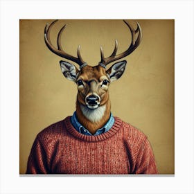 Deer Portrait 1 Canvas Print