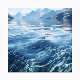 Icebergs In The Water 1 Canvas Print