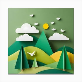 Paper Cut Art 10 Canvas Print