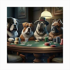 Poker Dogs 9 Canvas Print