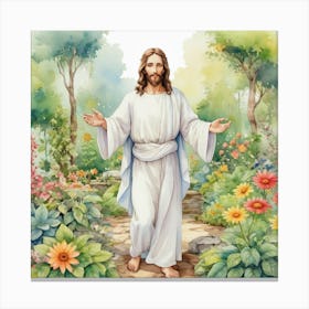 Lord Jesus In The Garden Canvas Print