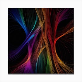 Abstract Colorful Lines 11 Canvas Print