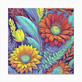 Colorful Flowers Canvas Print