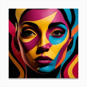 Colorful Face Painting Canvas Print