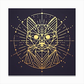 Geometric Cat 2 Canvas Print