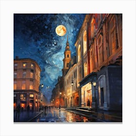 Night In The City Canvas Print