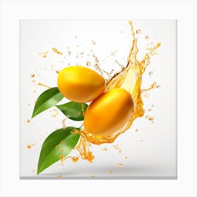 Oranges Splashing Water Canvas Print