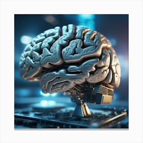 Artificial Intelligence Brain 38 Canvas Print