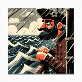 Pirate On A Ship 1 Canvas Print